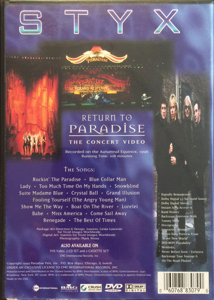 Styx : Return To Paradise (DVD-V, RM, Dol)