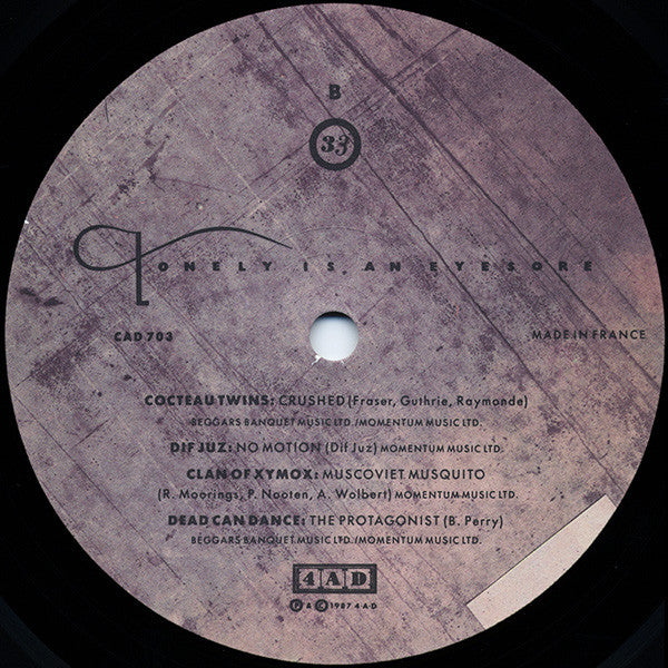 Various : Lonely Is An Eyesore (LP, Comp)