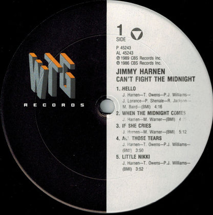 Jimmy Harnen : Can't Fight The Midnight (LP, Album)