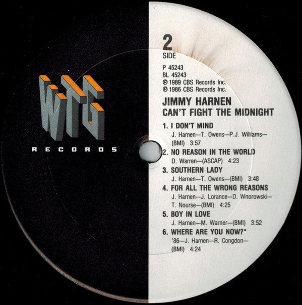 Jimmy Harnen : Can't Fight The Midnight (LP, Album)