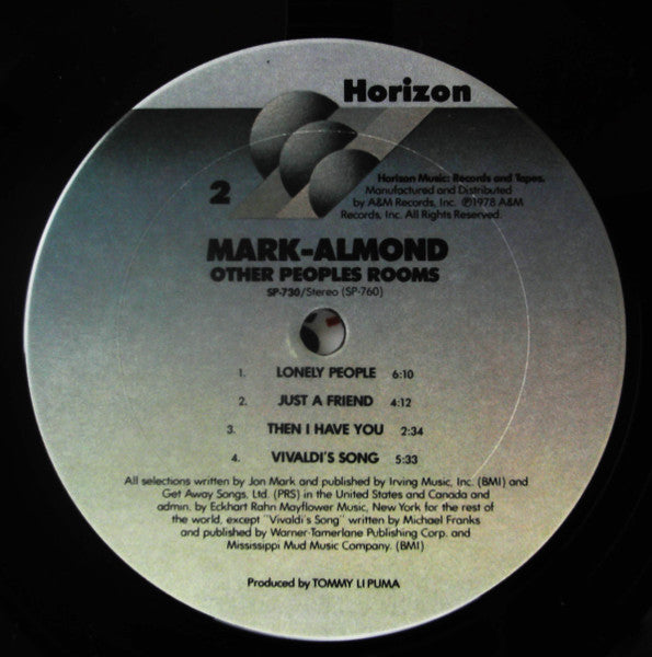 Mark-Almond : Other Peoples Rooms (LP, Album, San)