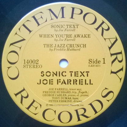 Joe Farrell : Sonic Text (LP, Album)