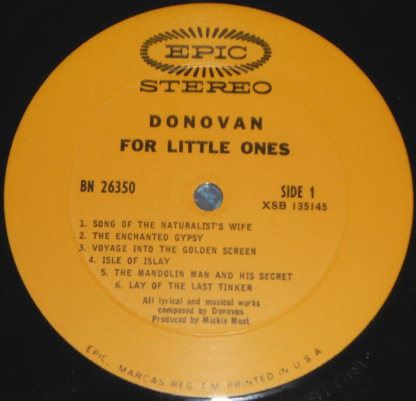 Donovan : For Little Ones (LP, Album, Pit)