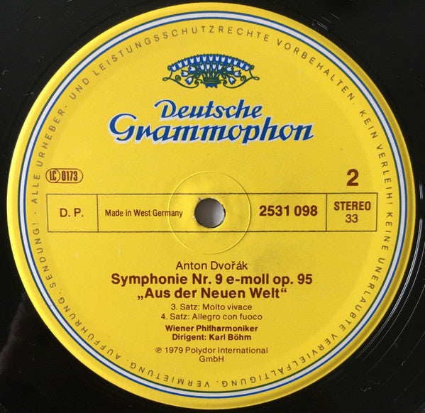 Antonín Dvořák - Wiener Philharmoniker • Wiener Philharmoniker • Karl Böhm : Symphonie No.9 »Aus Der Neuen Welt« »From The New World« (LP, No )