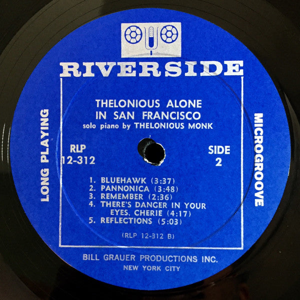 Thelonious Monk : Thelonious Alone In San Francisco (LP, Album, Mono, RE)