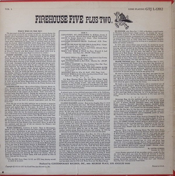 Firehouse Five Plus Two : The Firehouse Five Story, Vol. 3 (LP)