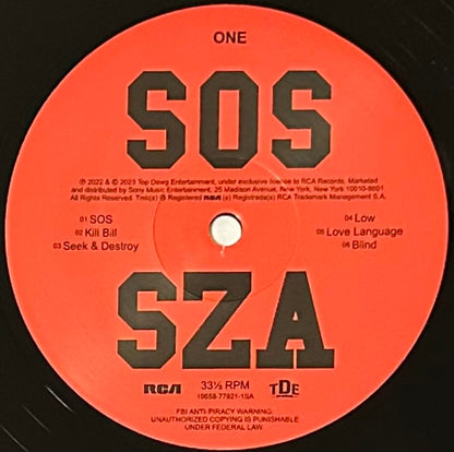 SZA (2) : SOS (2xLP, Album, Mem)