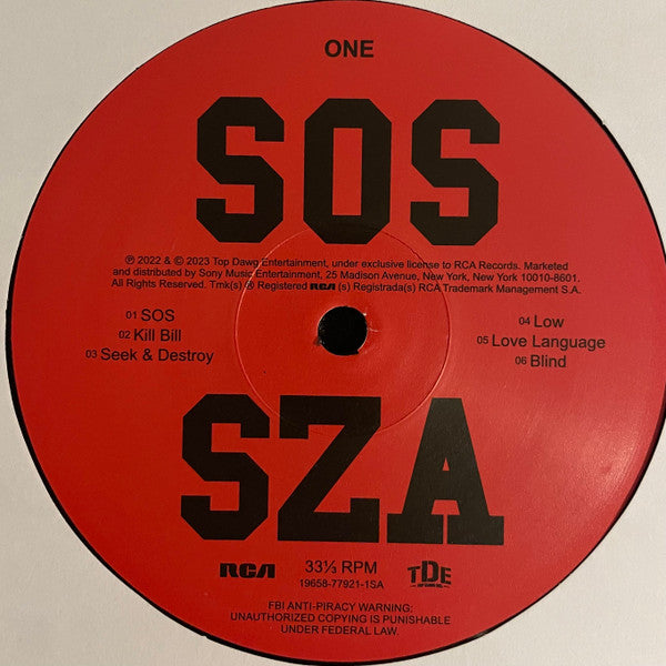 SZA (2) : SOS (2xLP, Album, MPO)
