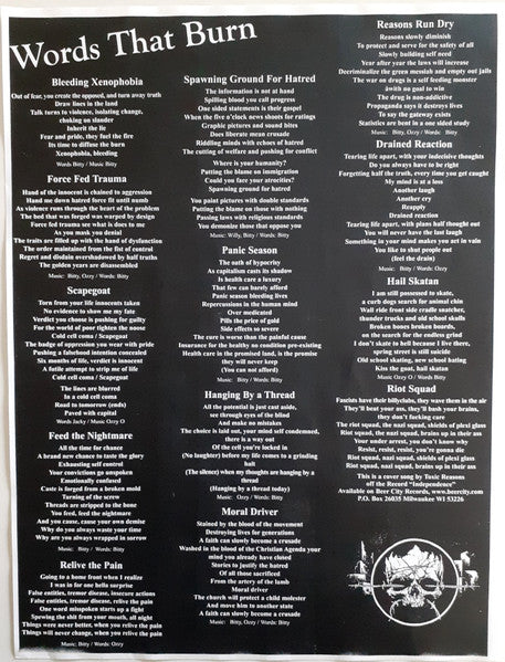 Words That Burn : Spawning Ground For Hatred (LP)