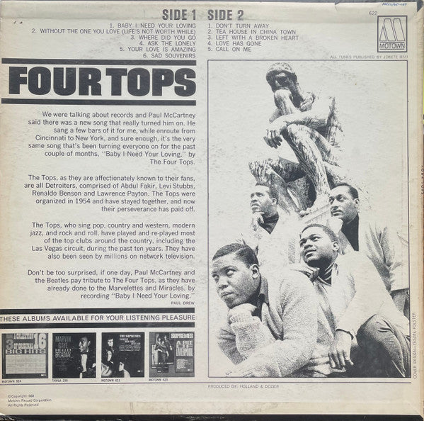 Four Tops : Four Tops (LP, Album, Mono, Roc)