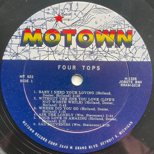 Four Tops : Four Tops (LP, Album, Mono, Roc)