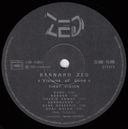 Zed (5) : Visions Of Dune (LP, Album)