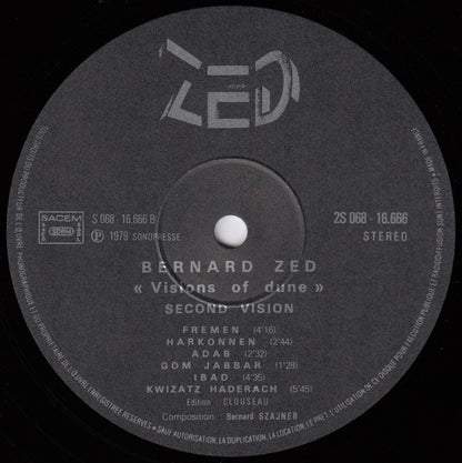 Zed (5) : Visions Of Dune (LP, Album)