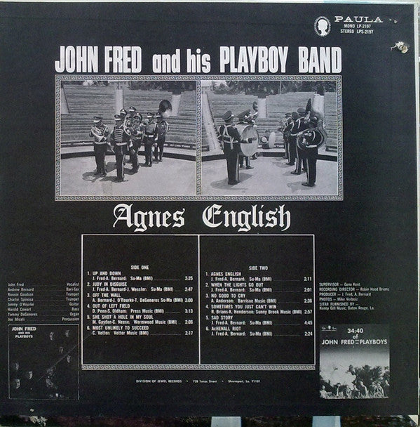 John Fred And His Playboy Band* : Agnes English (LP, Album, Pin)