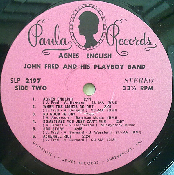 John Fred And His Playboy Band* : Agnes English (LP, Album, Pin)