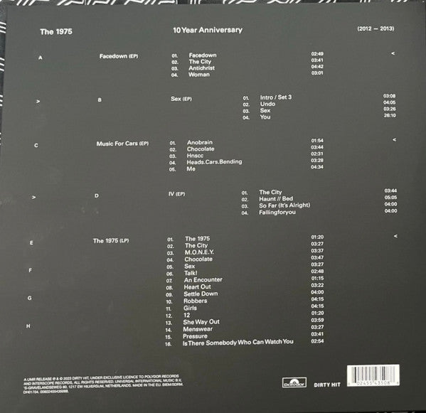 The 1975 : 10 Year Anniversary (2012 - 2013) (4xLP, Comp, Dlx, Ltd)