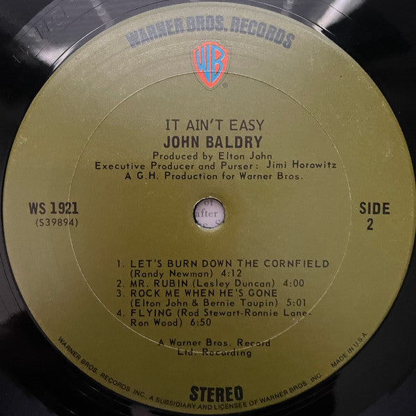 Long John Baldry : It Ain't Easy (LP, Album, War)