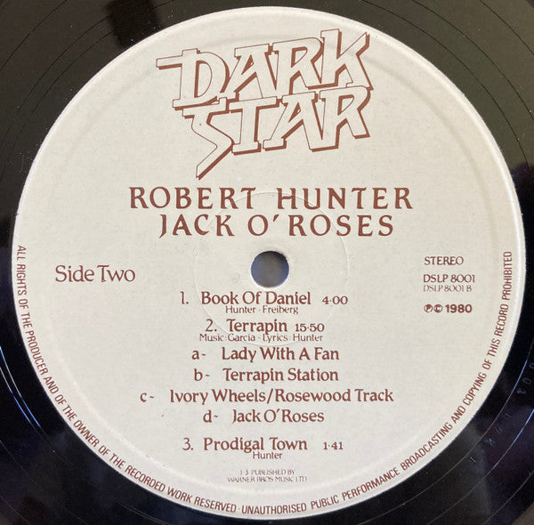 Robert Hunter : Jack O' Roses (LP, Album)