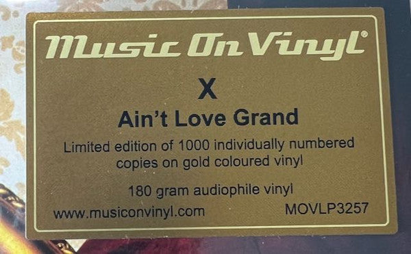 X (5) : Ain't Love Grand (LP, Album, RE, Gol)