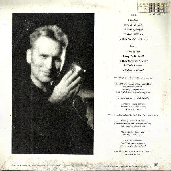 Colin James Hay* : Looking For Jack (LP, Album, Car)