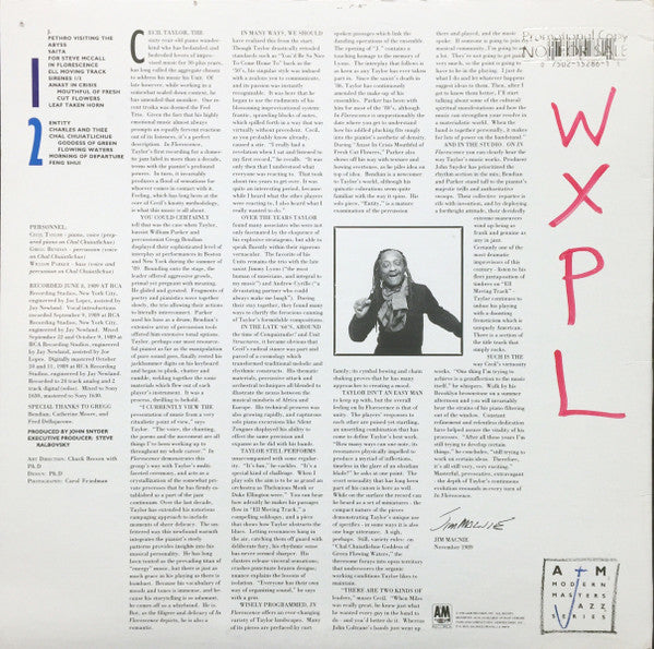 Cecil Taylor : In Florescence (LP, Album, B P)