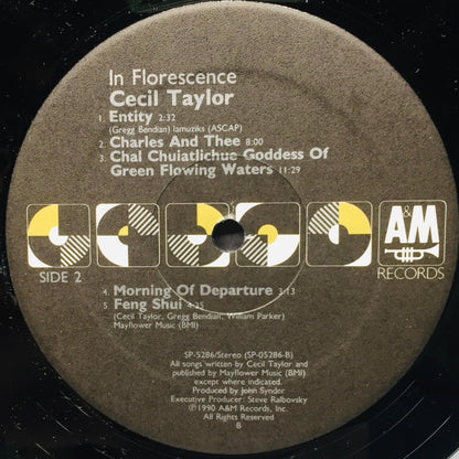 Cecil Taylor : In Florescence (LP, Album, B P)