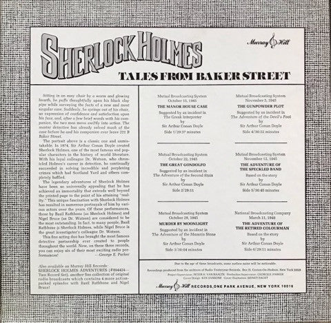 Basil Rathbone With Nigel Bruce : Sherlock Holmes Tales From Baker Street (3xLP + Box)