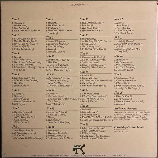 Art Tatum : The Tatum Solo Masterpieces (13xLP, Album + Box, Comp)