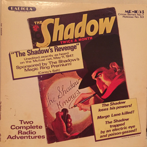 The Shadow Radio Program, Bret Morrison, Bill Johnstone : The Shadow (LP, Comp)