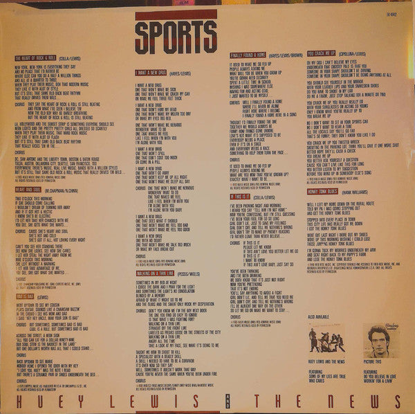 Huey Lewis And The News* : Sports (LP, Album, Club)