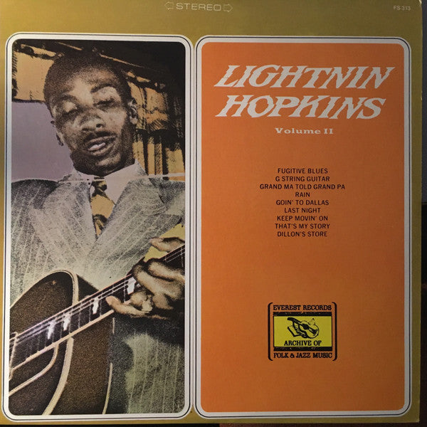 Lightnin' Hopkins : Volume II (LP, Album, RE)