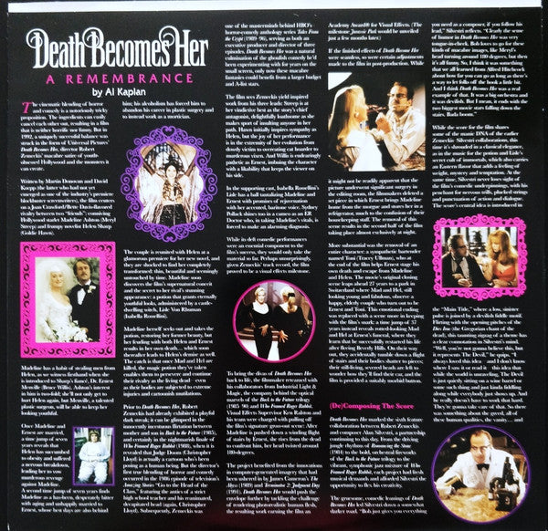 Alan Silvestri : Death Becomes Her (Original Motion Picture Soundtrack) (LP, Album, RSD, Ltd, RE, RM, Pur)