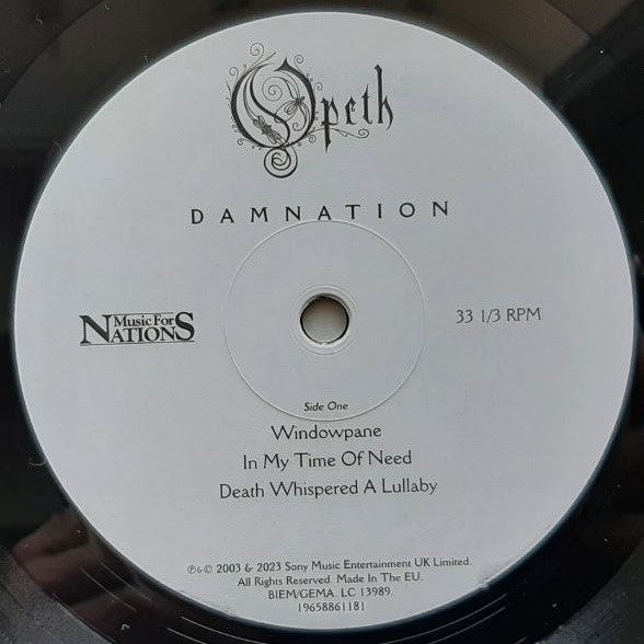 Opeth : Damnation (LP, Album, RE, 20t)