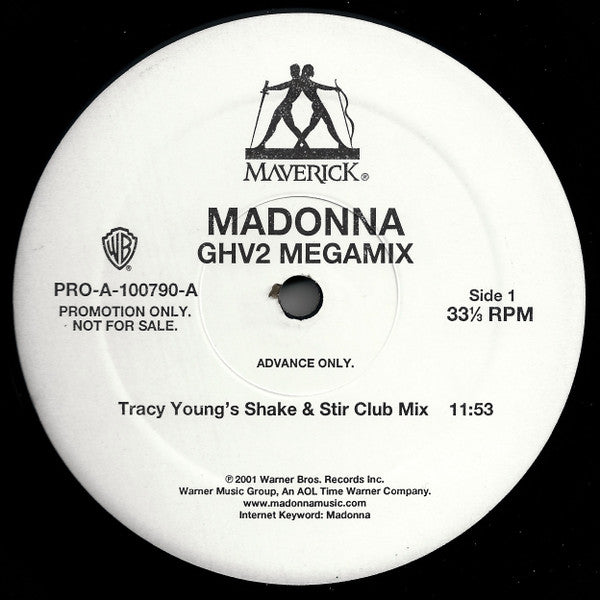 Madonna : GHV2 Megamix (12", Advance, Promo)