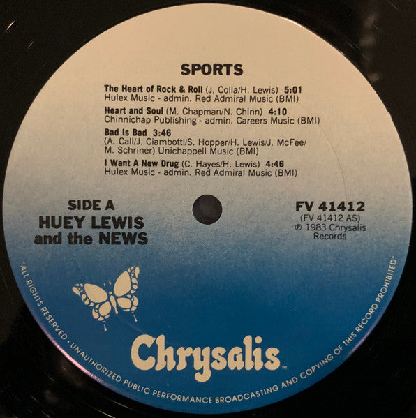 Huey Lewis And The News* : Sports (LP, Album, Pit)