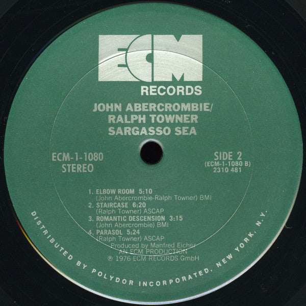 John Abercrombie, Ralph Towner : Sargasso Sea (LP, Album)