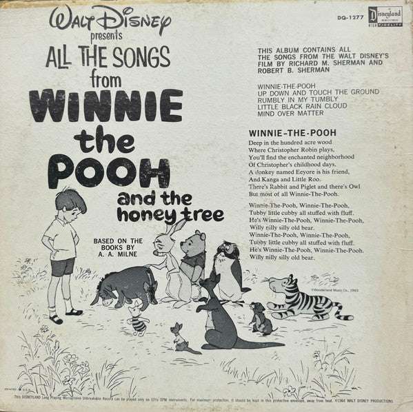 Sterling Holloway : All The Songs From Winnie The Pooh And The Honey Tree (LP, Album)
