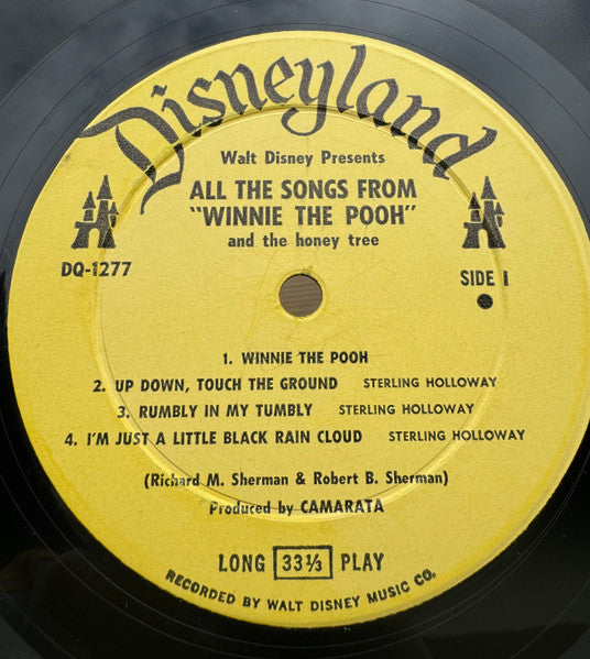 Sterling Holloway : All The Songs From Winnie The Pooh And The Honey Tree (LP, Album)