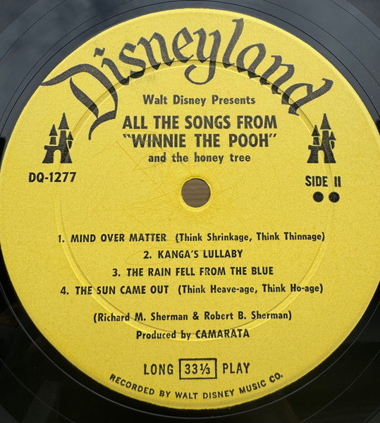 Sterling Holloway : All The Songs From Winnie The Pooh And The Honey Tree (LP, Album)