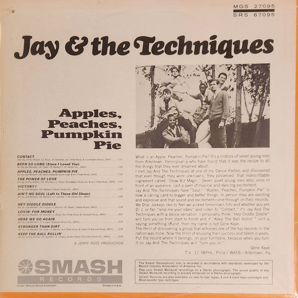 Jay & The Techniques : Apples, Peaches, Pumpkin Pie (LP, Album, Ter)