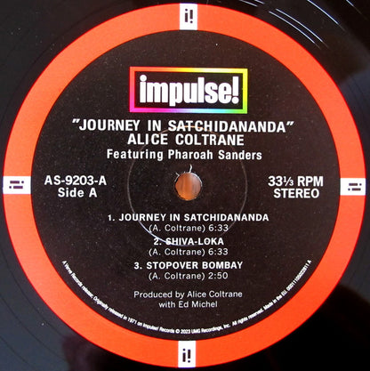 Alice Coltrane Featuring Pharoah Sanders : Journey In Satchidananda (LP, Album, RE, Gat)