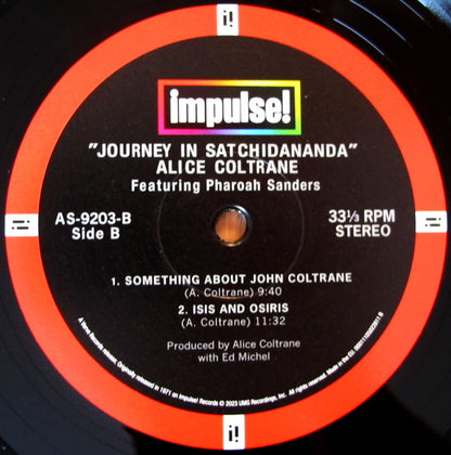 Alice Coltrane Featuring Pharoah Sanders : Journey In Satchidananda (LP, Album, RE, Gat)