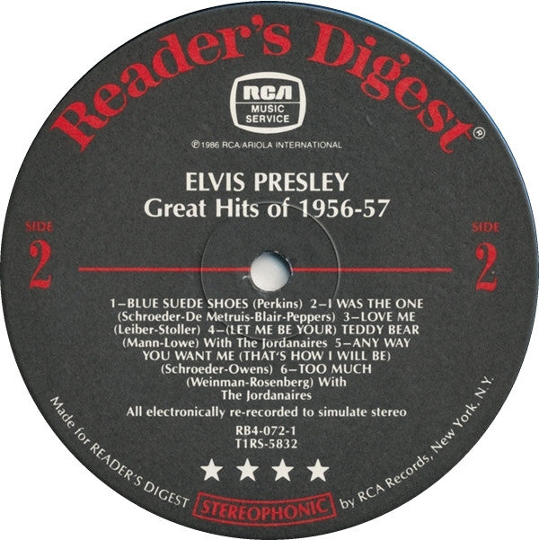 Elvis Presley : Great Hits Of 1956-57 (LP, Comp)