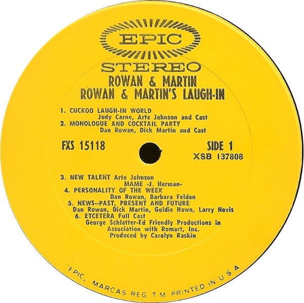Rowan & Martin : Rowan & Martin's Laugh-In (LP, Album, Pit)