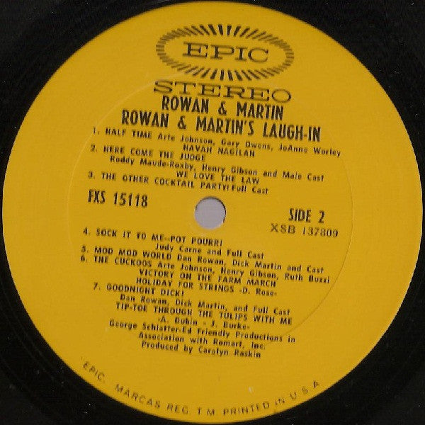 Rowan & Martin : Rowan & Martin's Laugh-In (LP, Album, Pit)