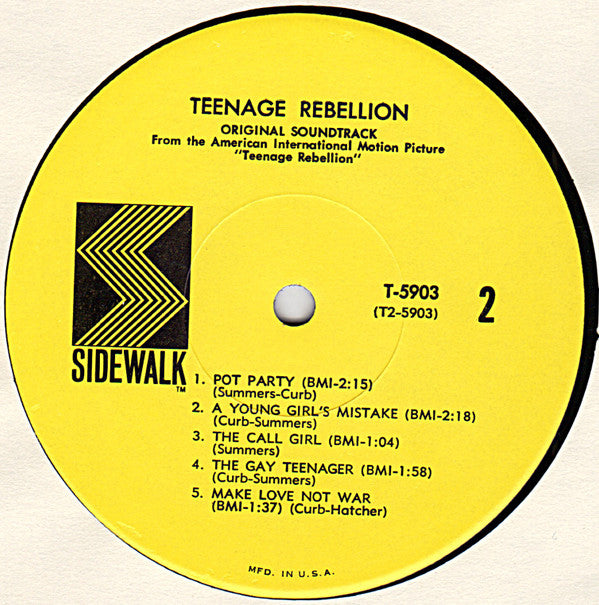 Bob Summers / Mike Curb : Teenage Rebellion (LP, Mono)
