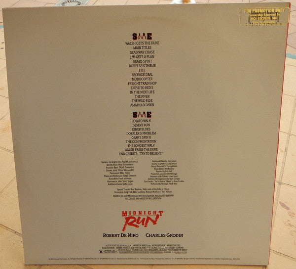 Danny Elfman : Midnight Run (Original Motion Picture Soundtrack) (LP, Album)
