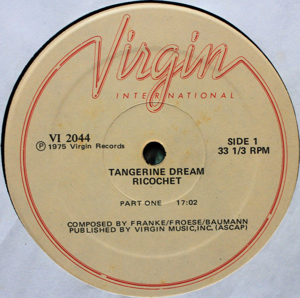 Tangerine Dream : Ricochet (LP, Album, RE)