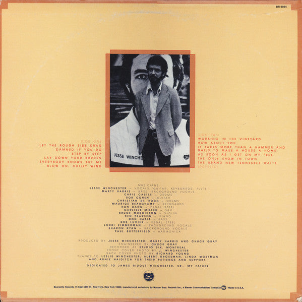 Jesse Winchester : Let The Rough Side Drag (LP, Album, Los)