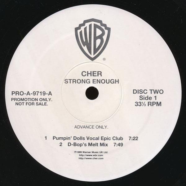 Cher : Strong Enough (2x12", Advance, Promo)
